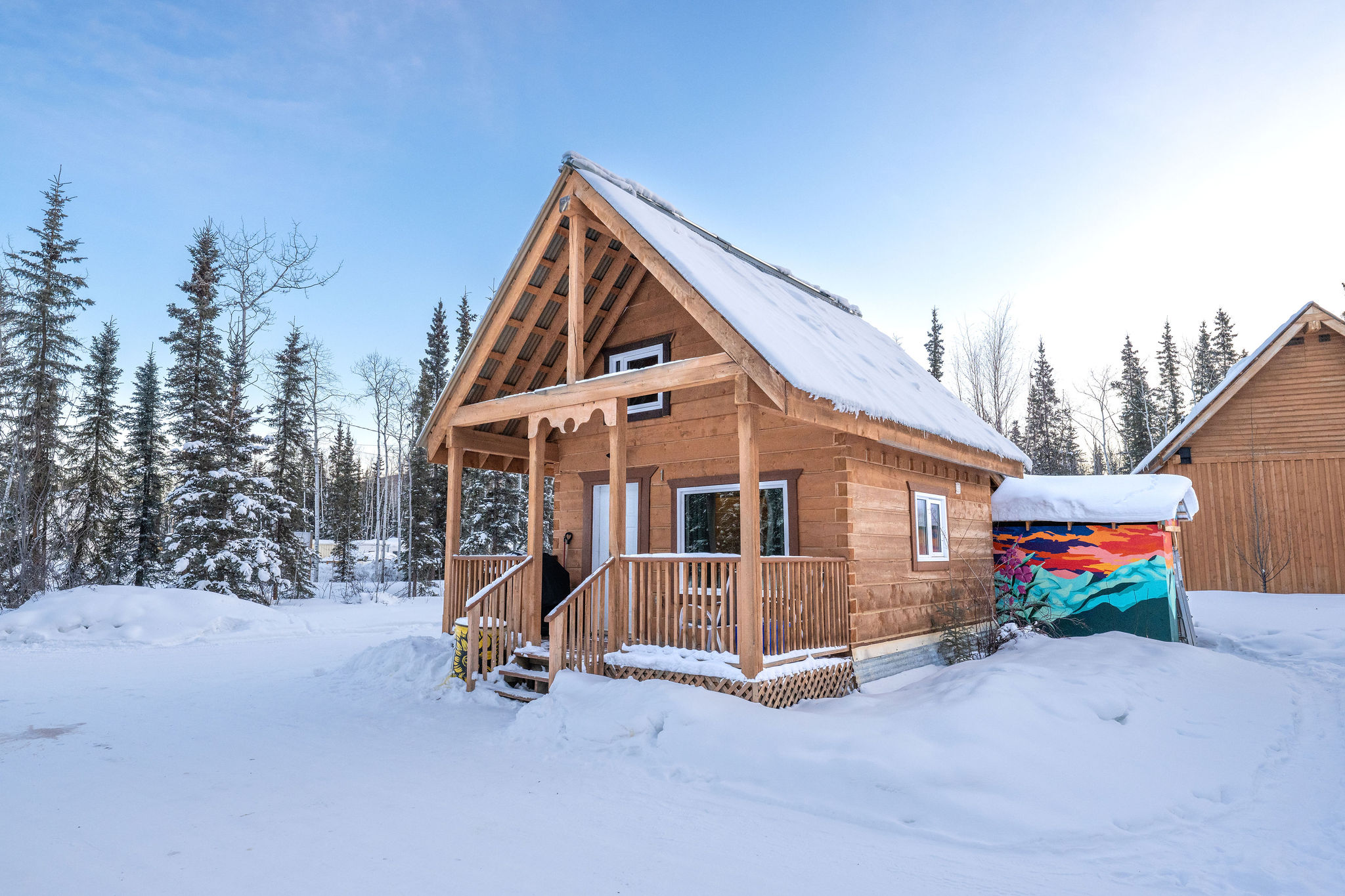 Interior view of Cabin 1 from Mayo Cabin Rentals